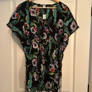 Tropical Floral Swim Cover Up